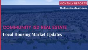 Community ISD area housing market update — monthly home prices, inventory trends, and market conditions from NTREIS MLS data