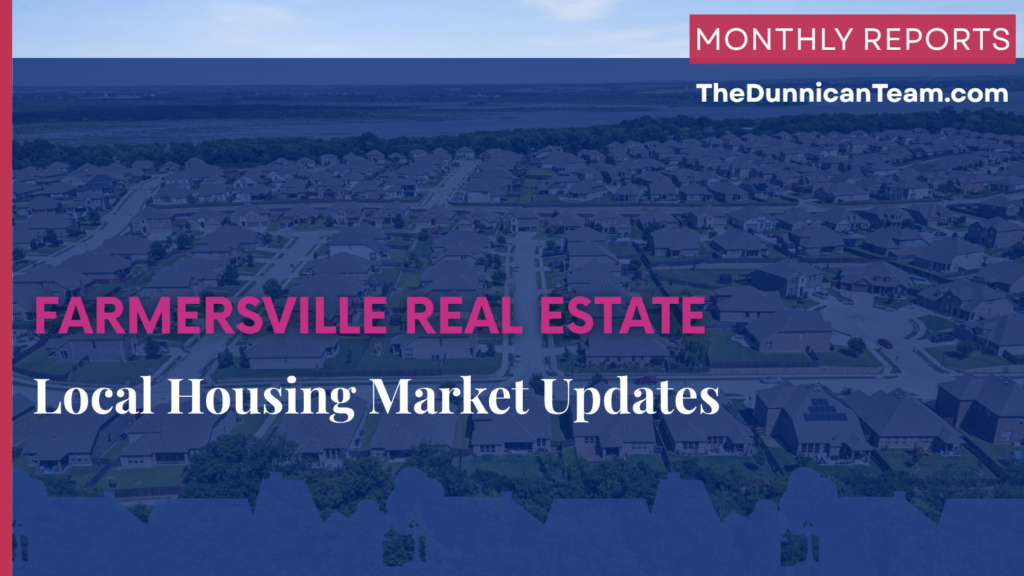Farmersville TX housing market update — monthly home prices, inventory trends, and market conditions from NTREIS MLS data